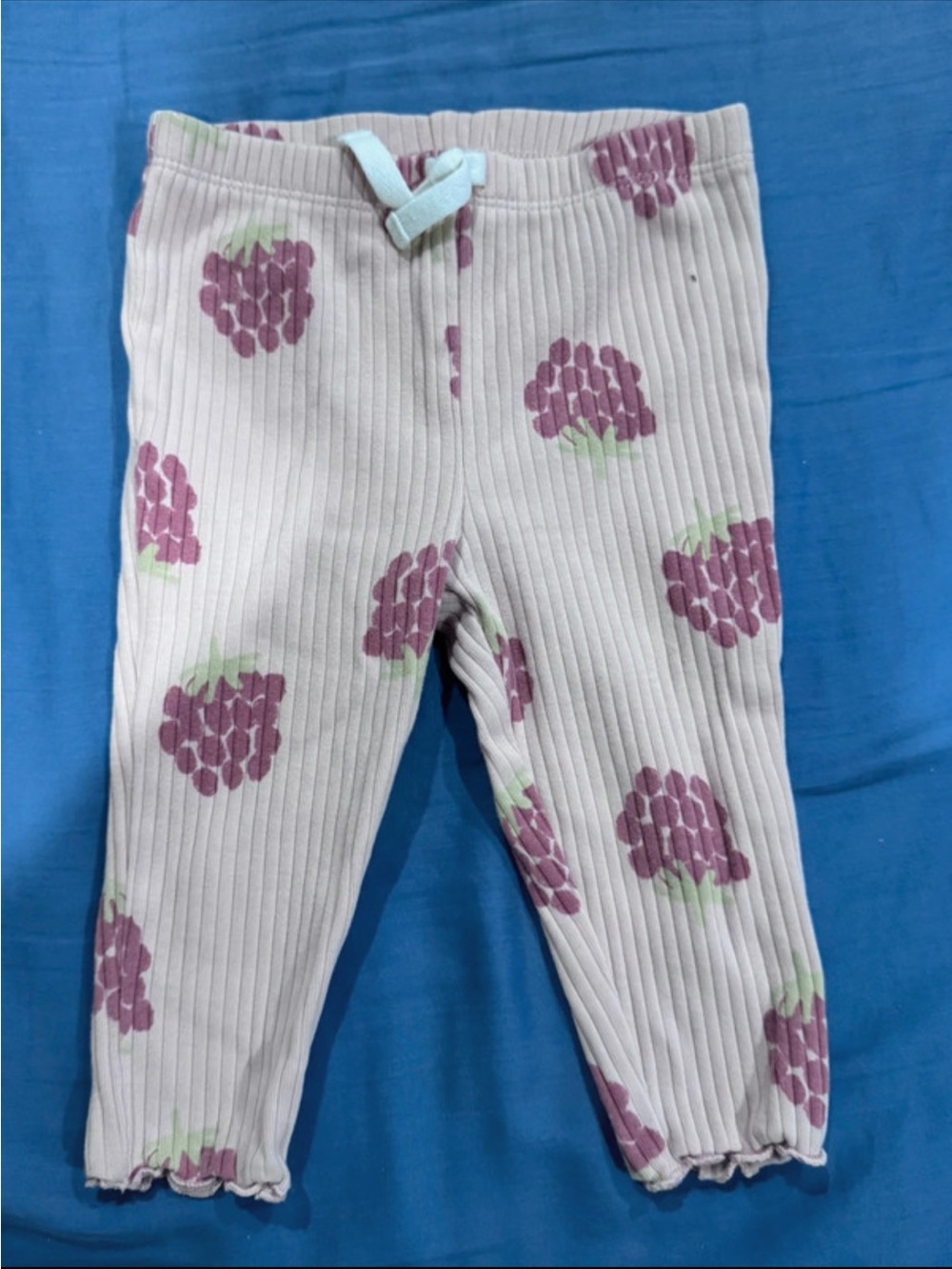 Carter's Pink Ribbed Pajama Set with Raspberry Print - Picture 6 of 6